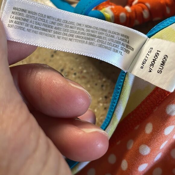 GAP Body rust orange polka dot string bikini - Picture 12 of 12